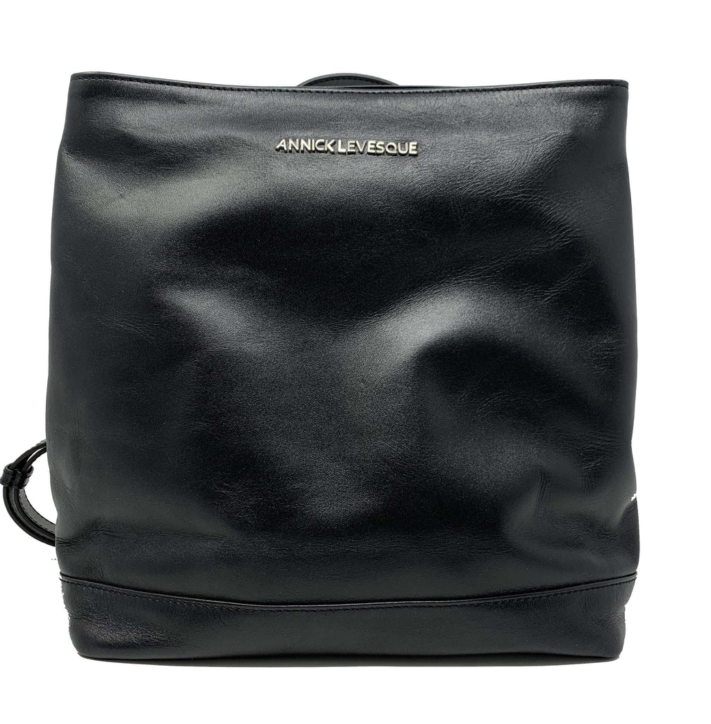 Sac à dos en cuir Antivol noir | Lore