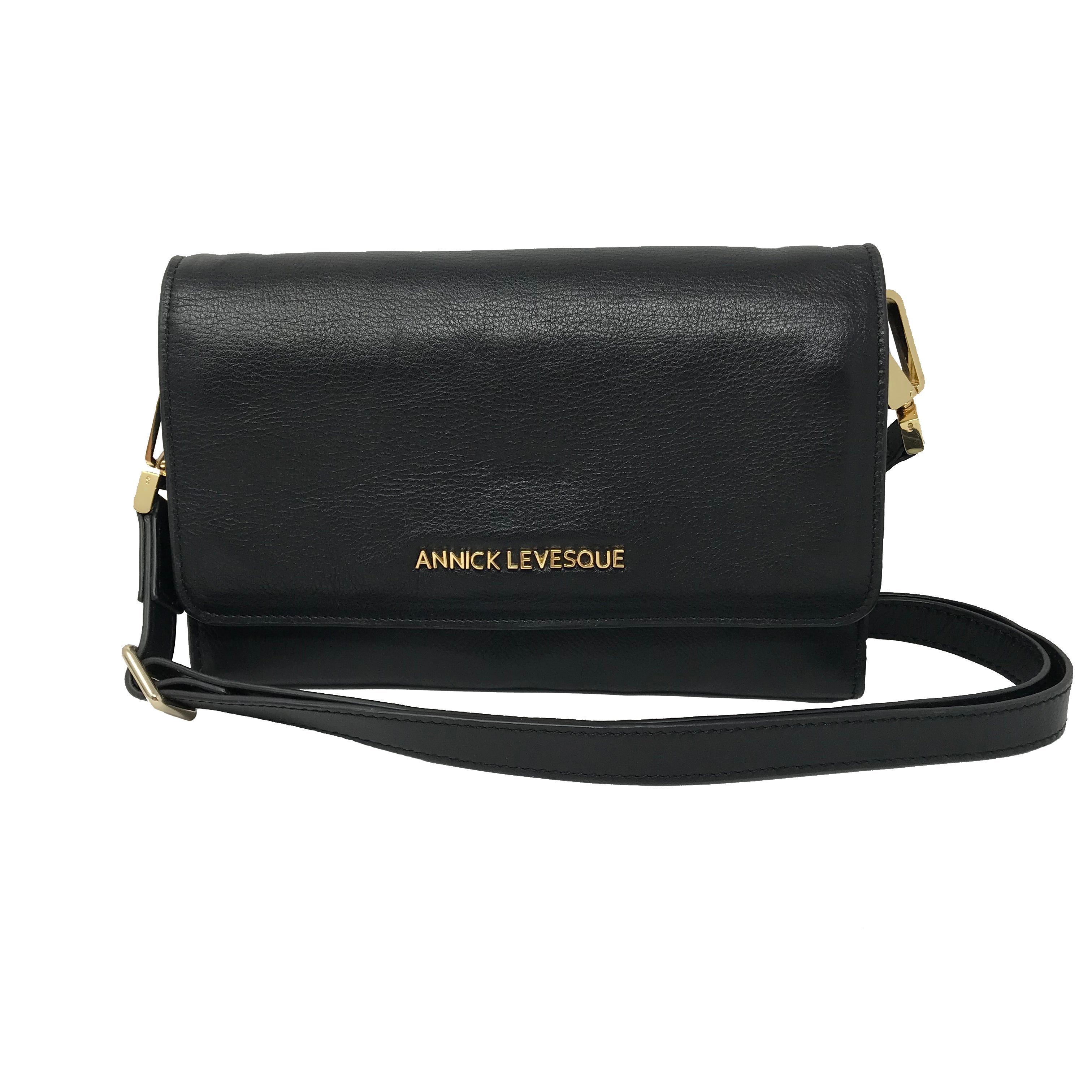 Sac à main en cuir véritable noir avec noeud papillon | Scarlett - PRÉCOMMANDE