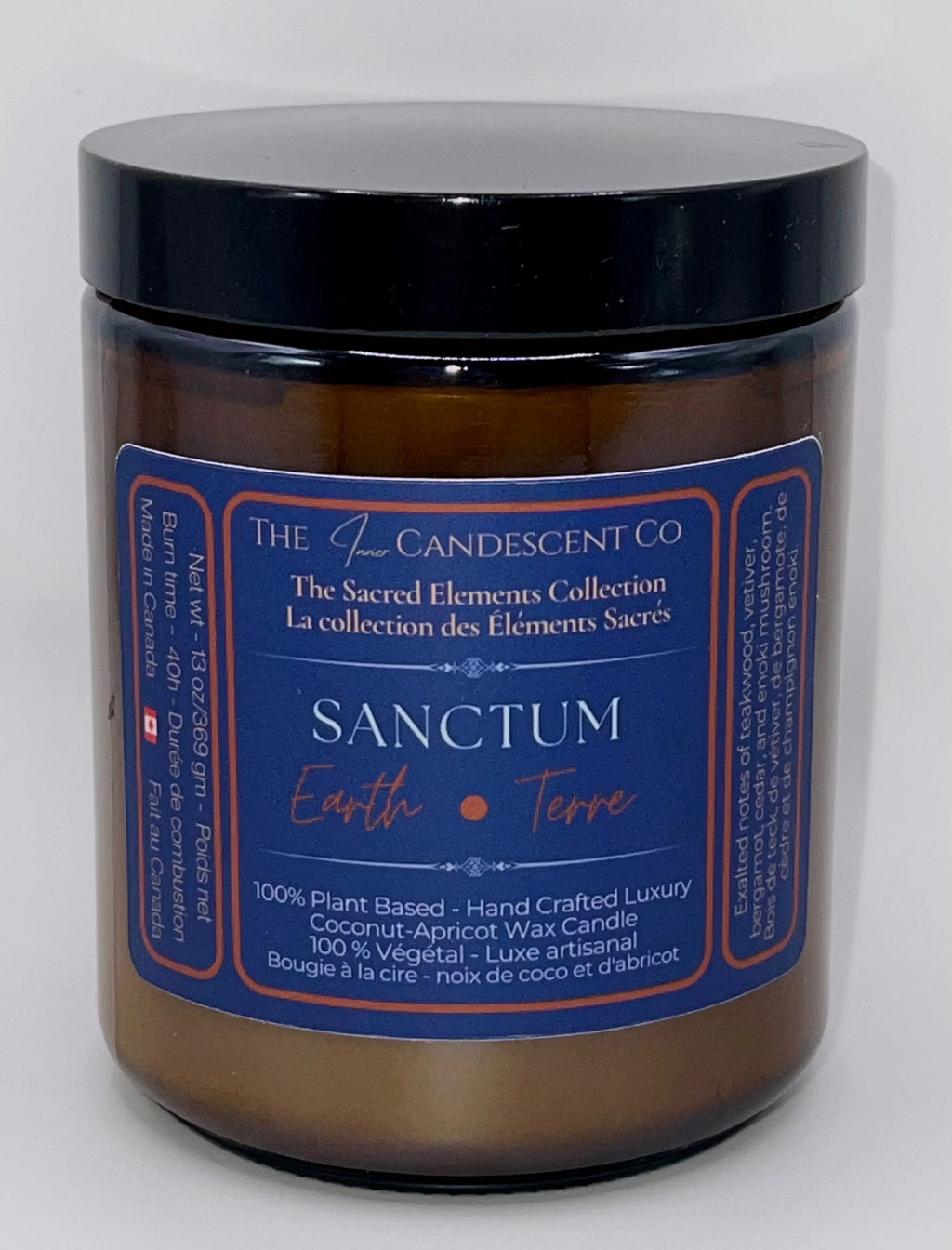 SANCTUM — EARTH ELEMENT | Grounding luxury coconut apricot wax candle