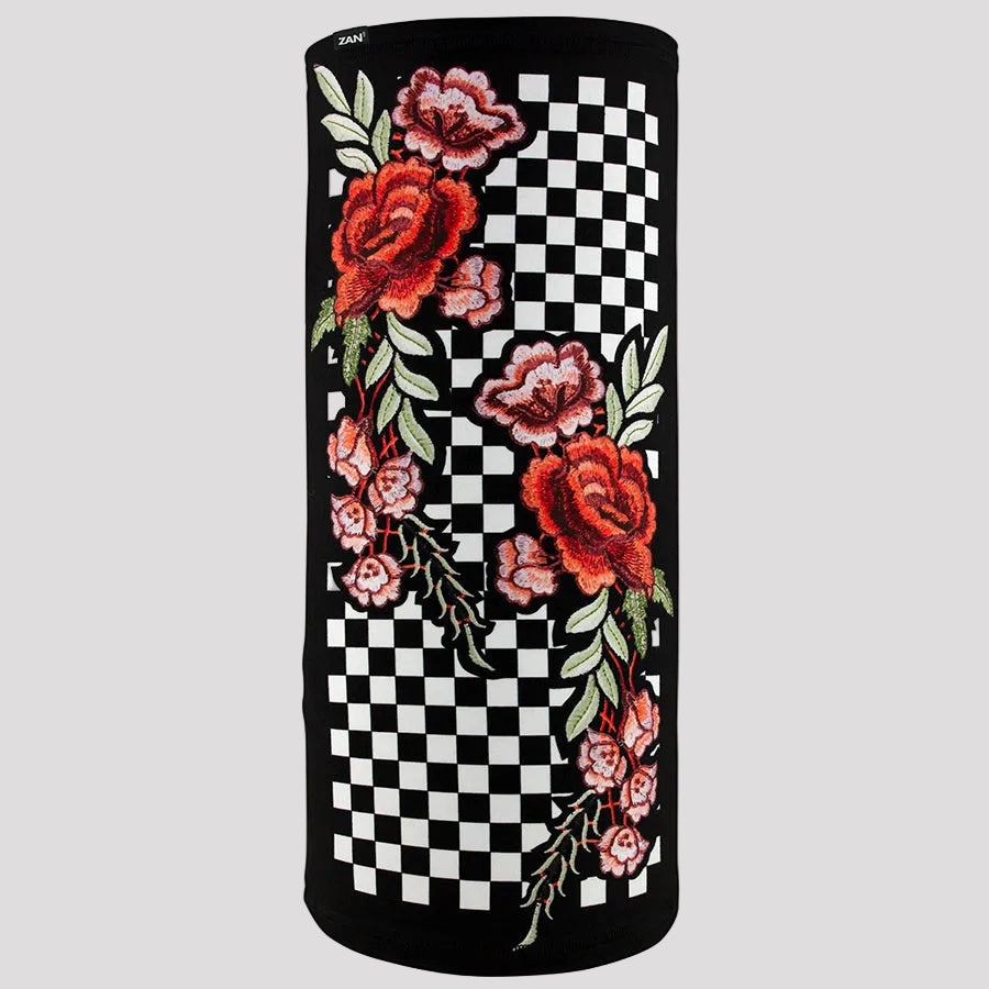 ZANheadgear Floral Checkered Motley Tube