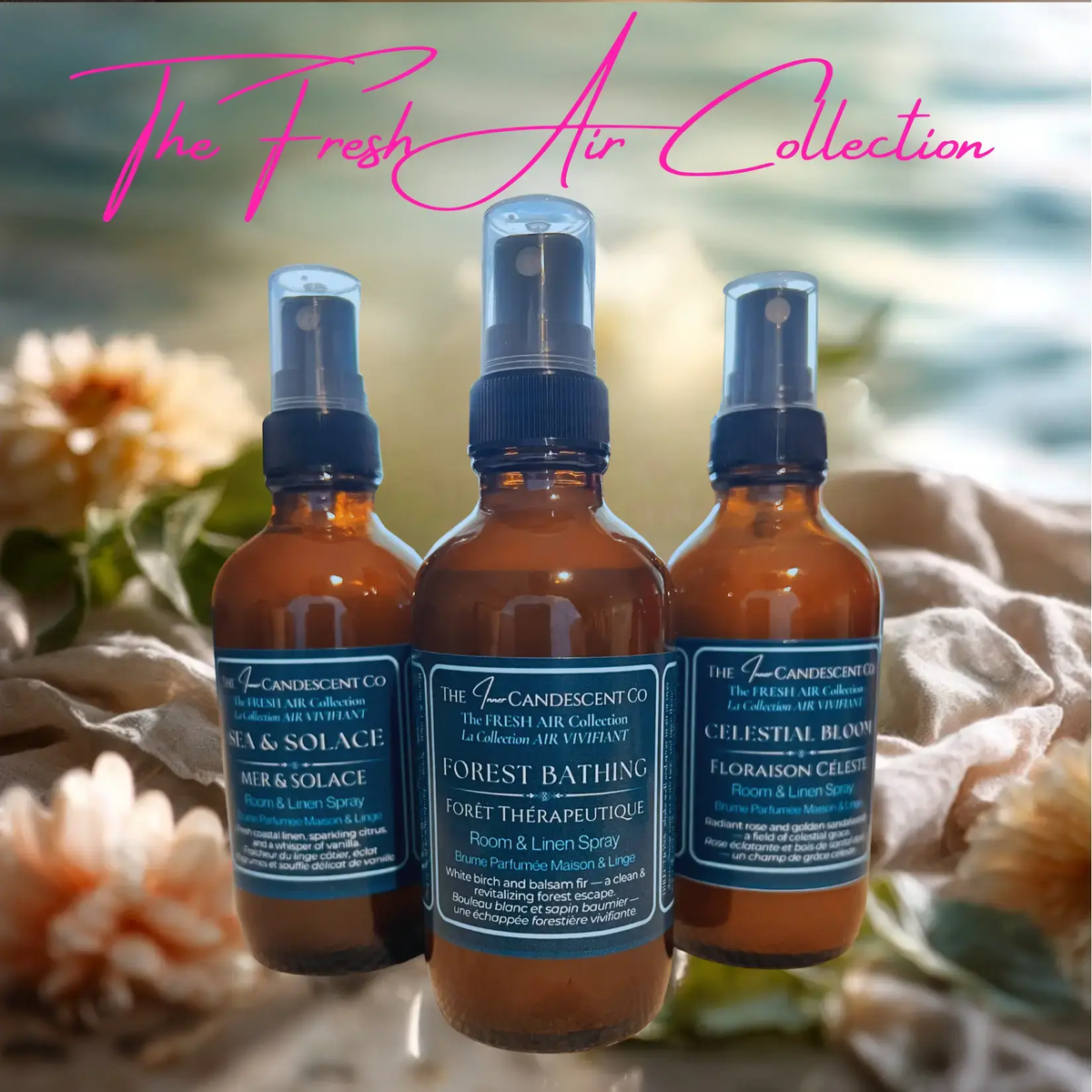 CELESTIAL BLOOM | Rose & amber room and linen spray | Alcohol-free home fragrance