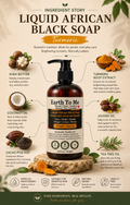 Liquid African Black Soap Turmeric 12oz
