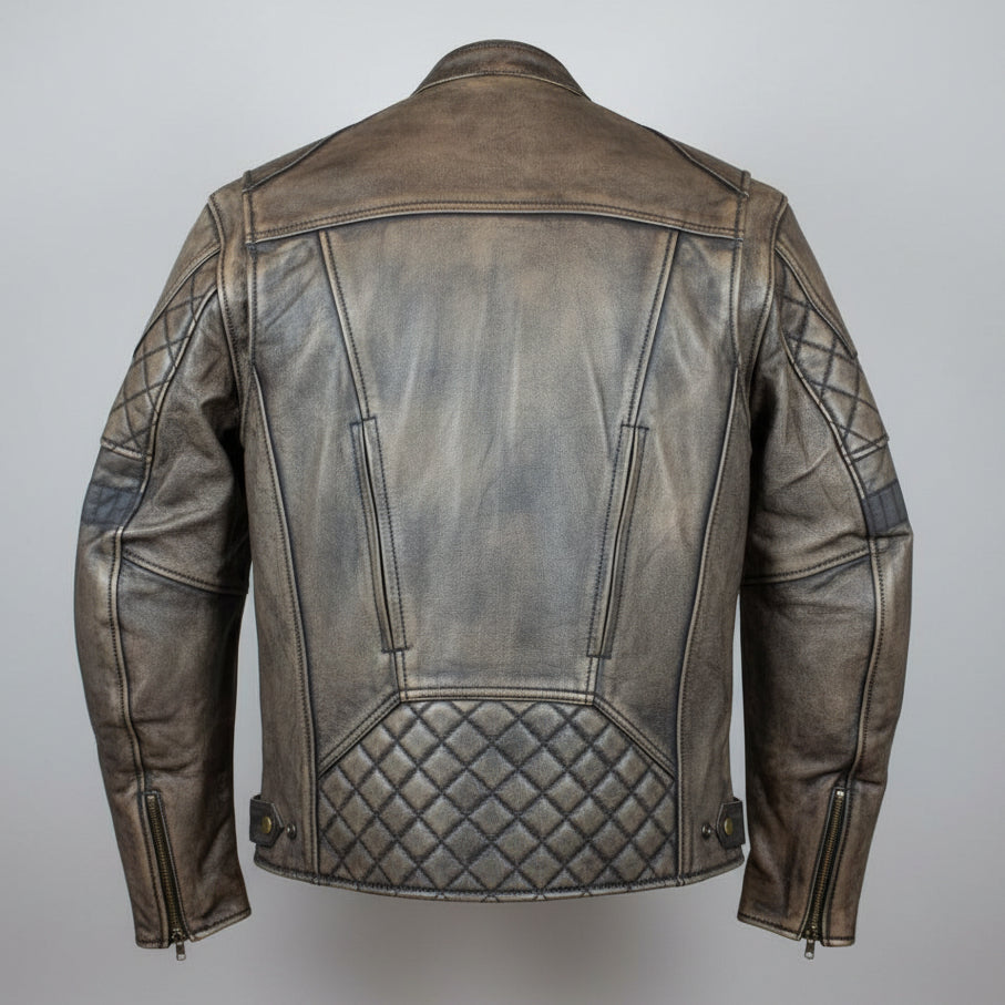 Unik International Men's Reflective Stripe Motorcycle Jacket