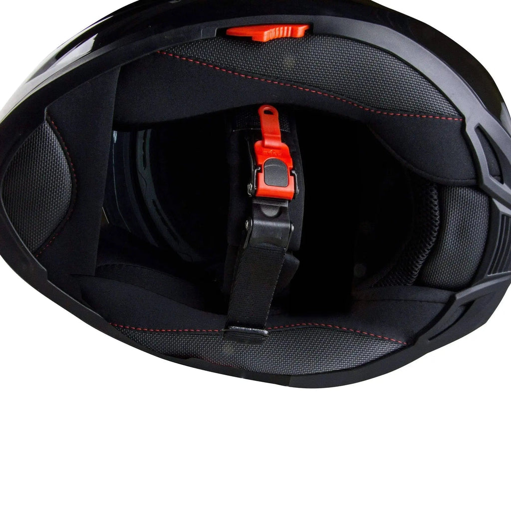 VOSS 988 Moto-1 Red Mandala Full Face Matte Motorcycle Helmet