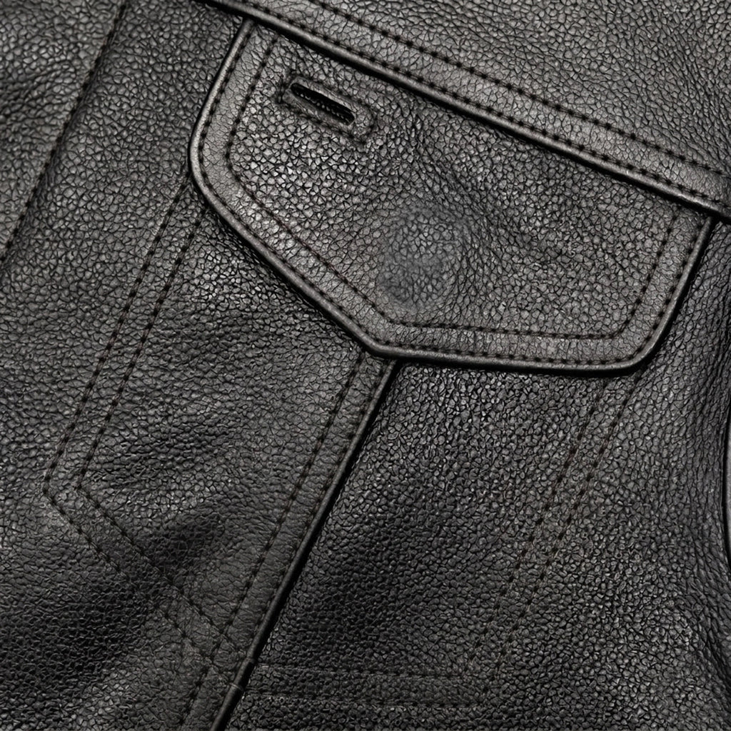 Open Road Men's Leather Club Vest | Premium Cowhide Motorcycle Vest
