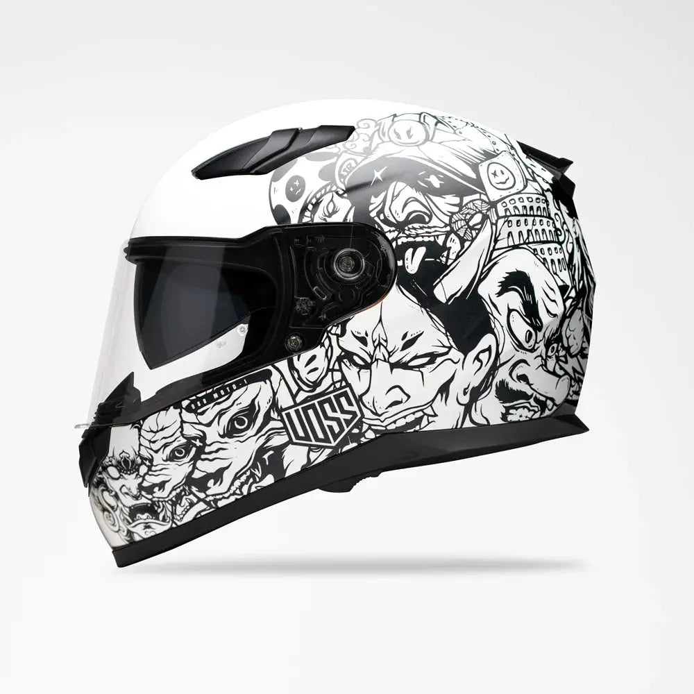 Voss 988 Moto-1 Populace Full Face Matte Motorcycle Helmet