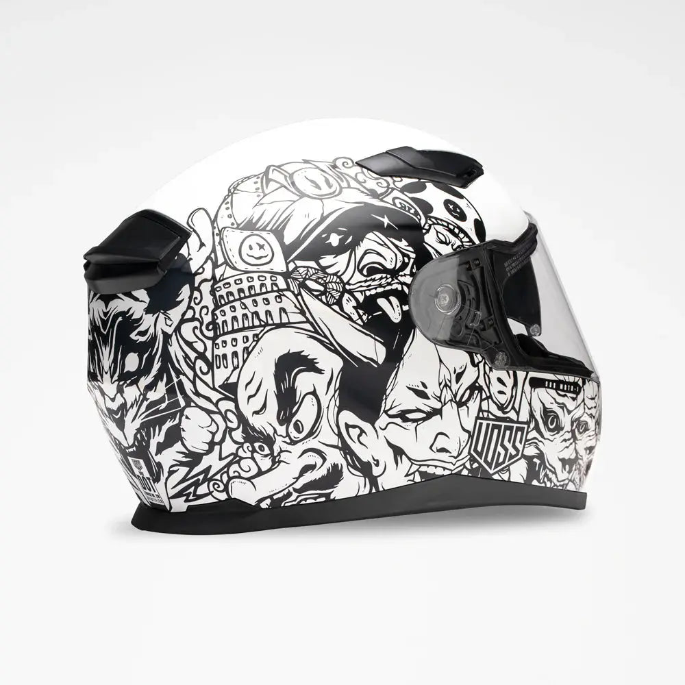 Voss 988 Moto-1 Populace Full Face Matte Motorcycle Helmet