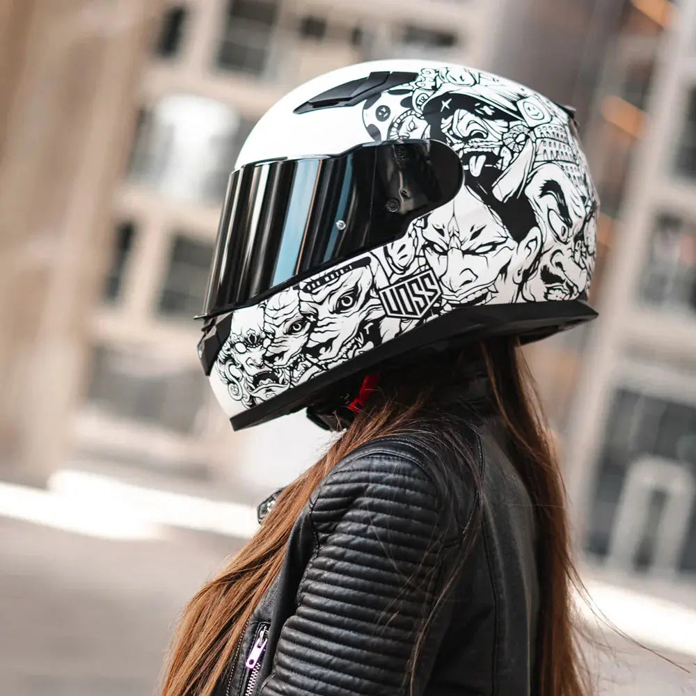 Voss 988 Moto-1 Populace Full Face Matte Motorcycle Helmet