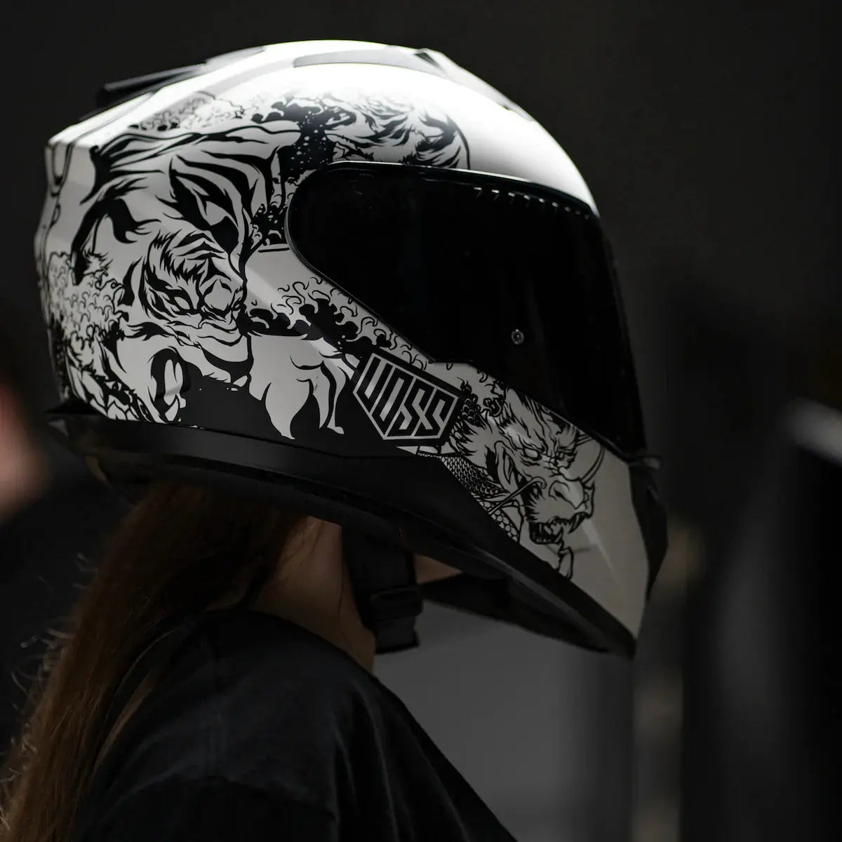 Voss 989 Moto-V Rei Full Face Matte Motorcycle Helmet