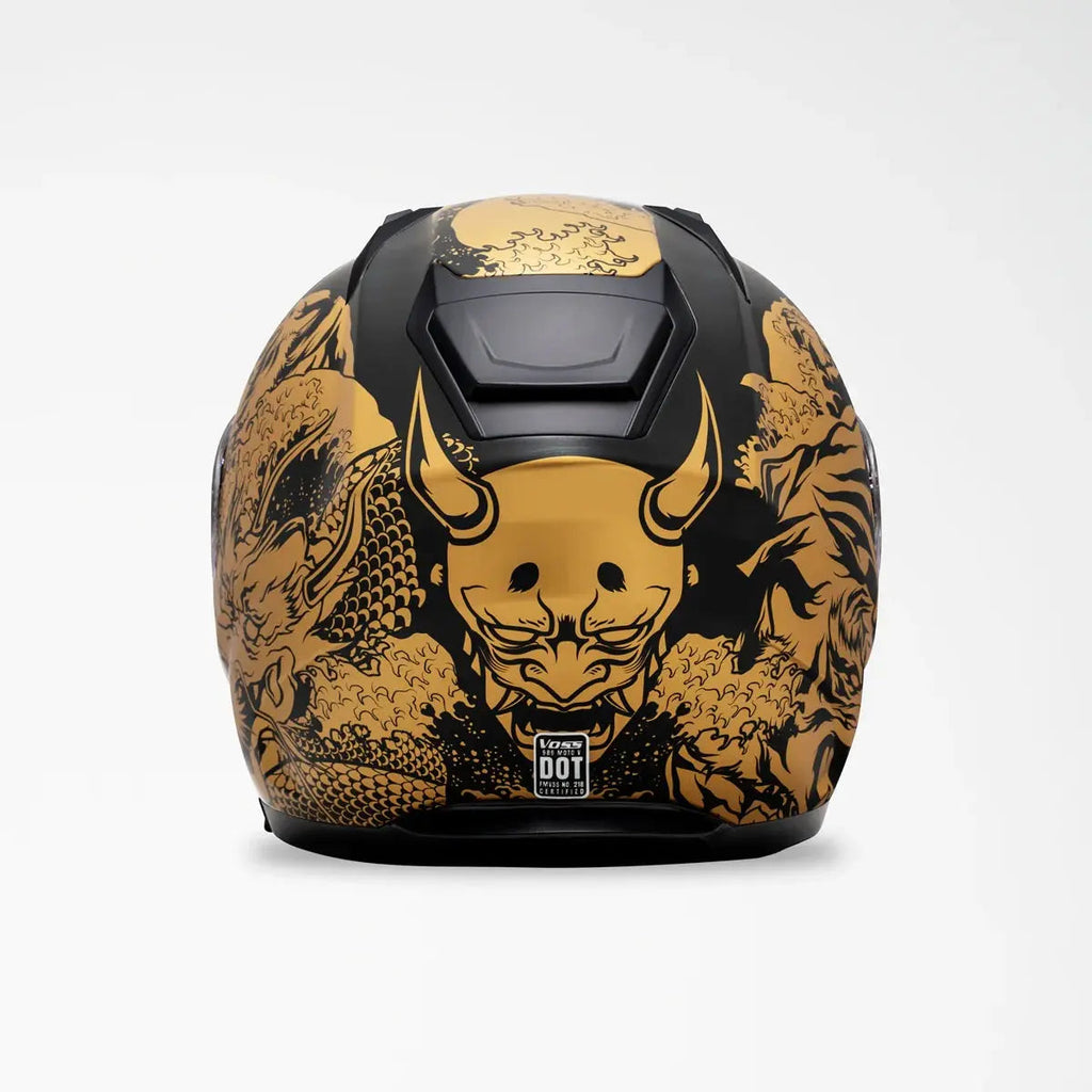 Voss 989 Moto-V Rei Full Face Matte Motorcycle Helmet