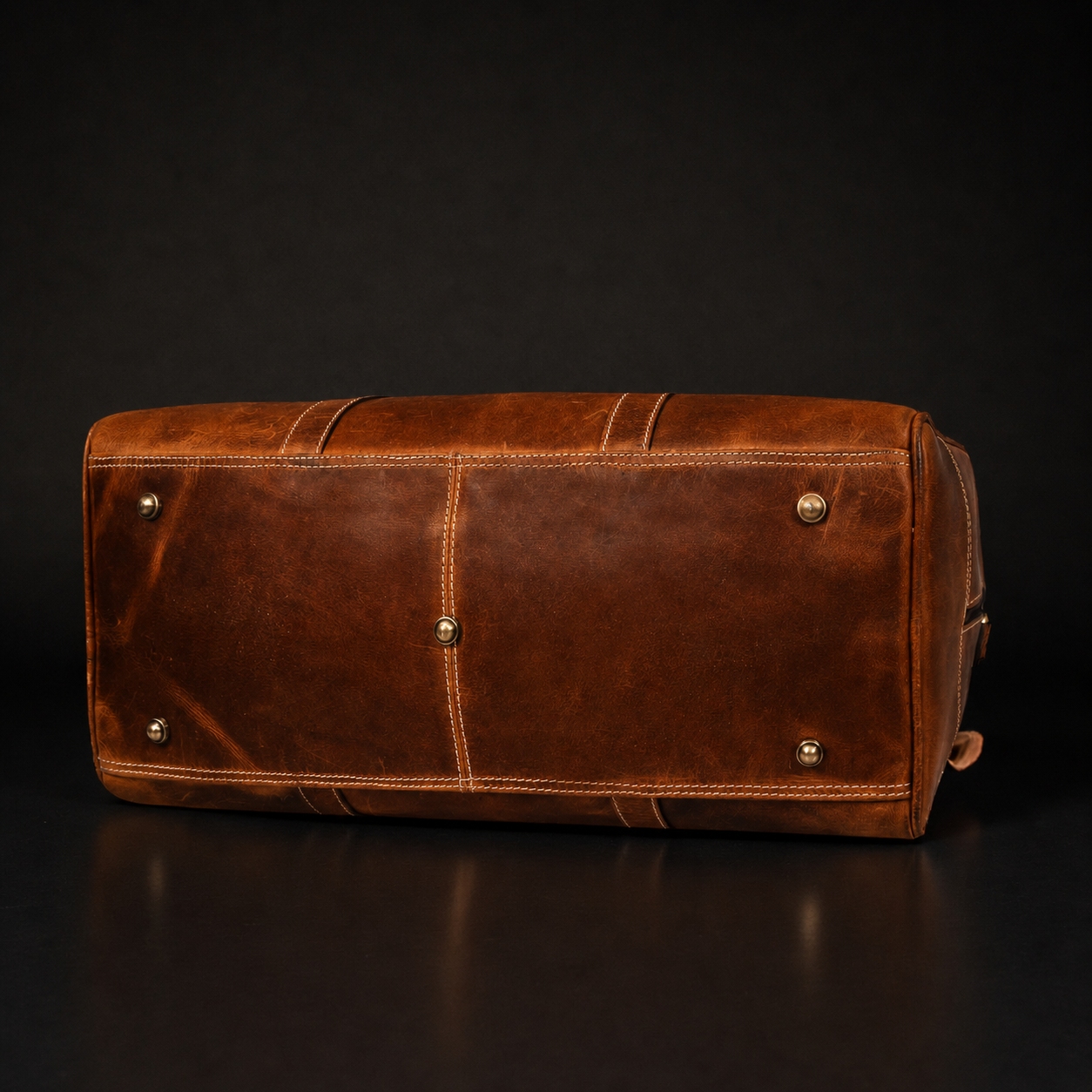 The Wayfarer Bag - Cognac Classic Full-Grain Leather Duffle Bag