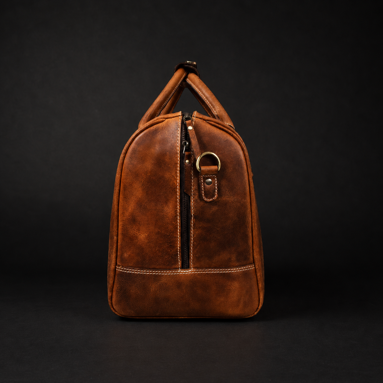 The Wayfarer Bag - Cognac Classic Full-Grain Leather Duffle Bag