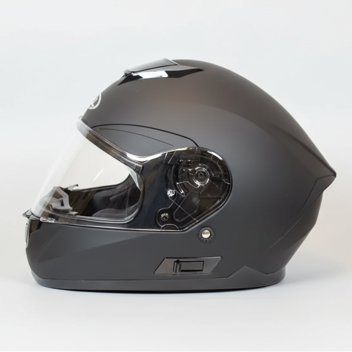 West Coast Leather Full Face Matte Black Motorcycle Helmet