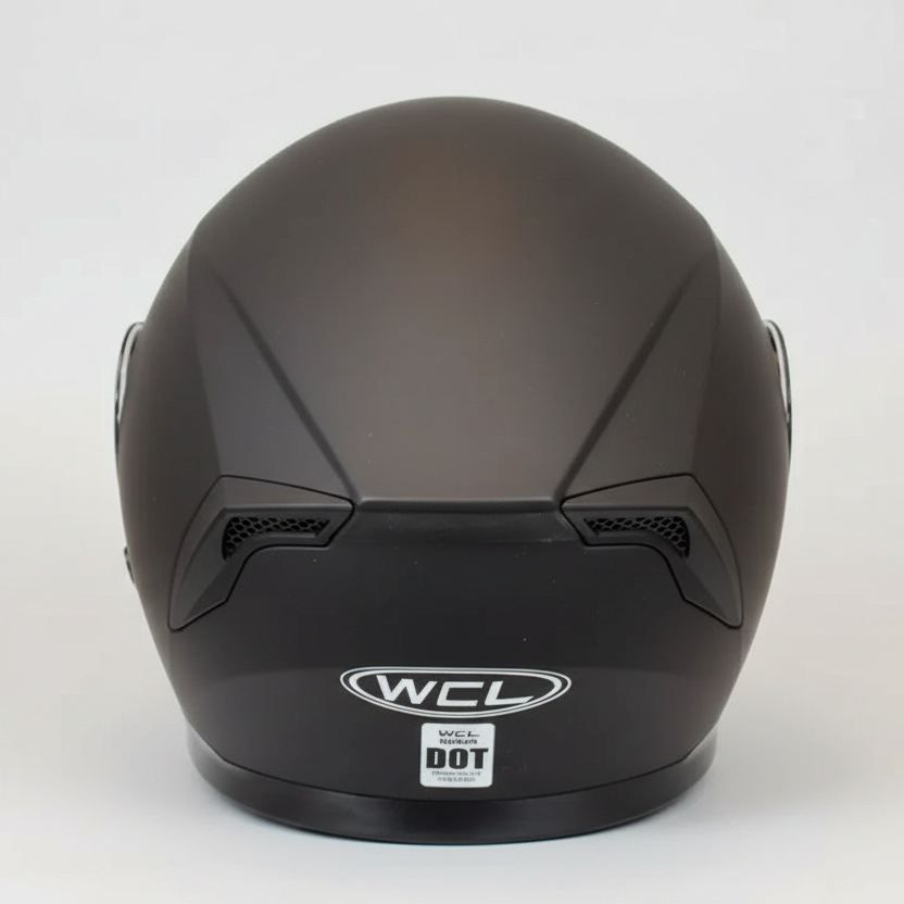 West Coast Leather Full Face Matte Black Motorcycle Helmet