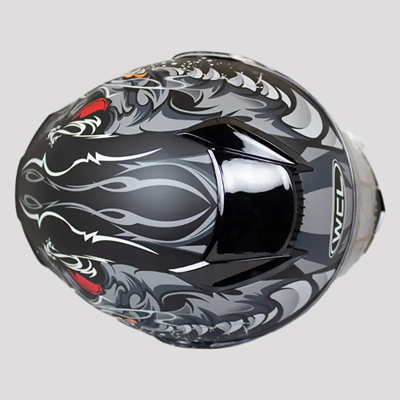 West Coast Leather Monster Skull Full Face Motorcycle Helmet
