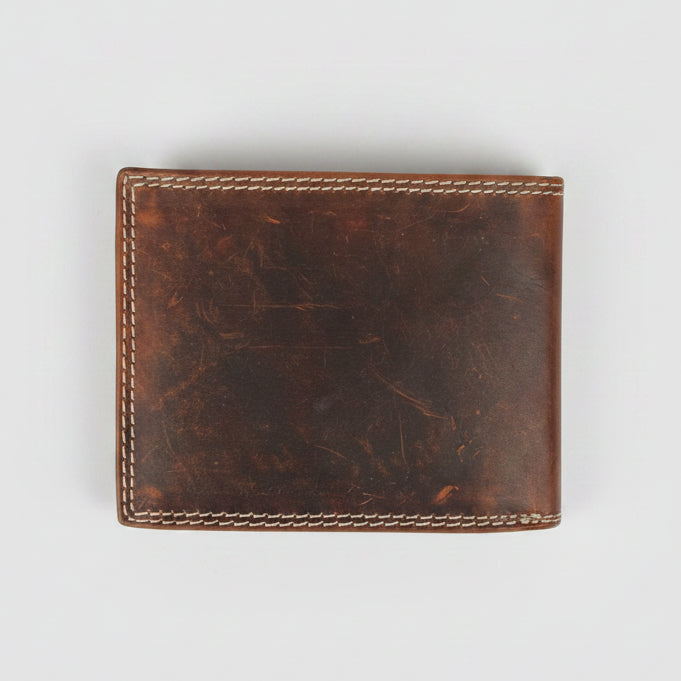 Men’s Steer Embossed Bifold Leather Wallet