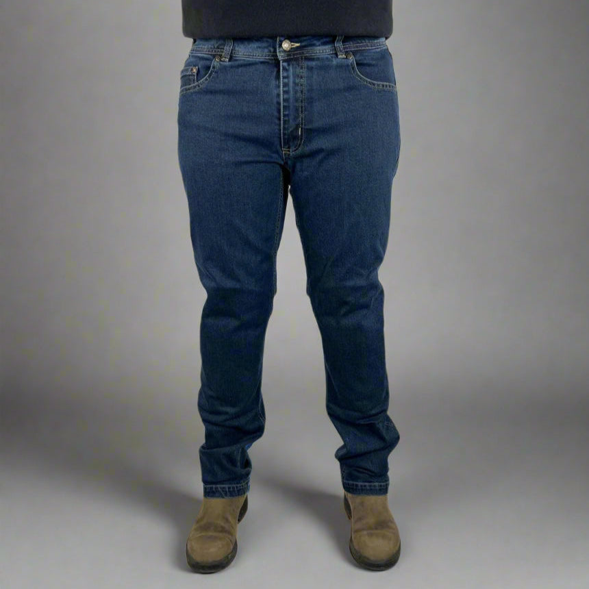Men’s Classic Armored Motorcycle Jeans. CE-Certified Knee & Hip Protection. Timeless Denim Riding Pants