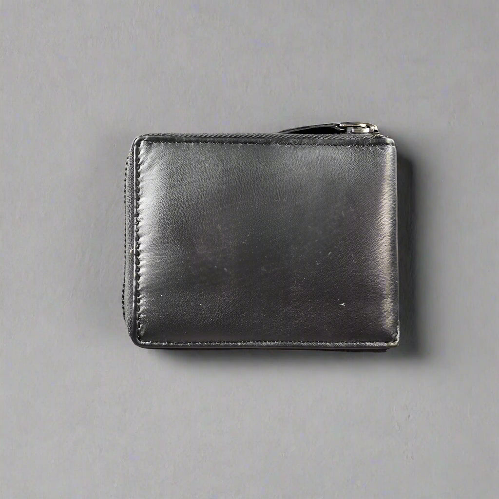 Greenwood Men's Leather Wallet. Premium RFID Protection Zip-Around Wallet