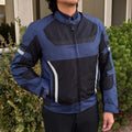 Men's Textile Motorcycle Jacket. Protective Armor, Reflective Strips & Multiple Pockets