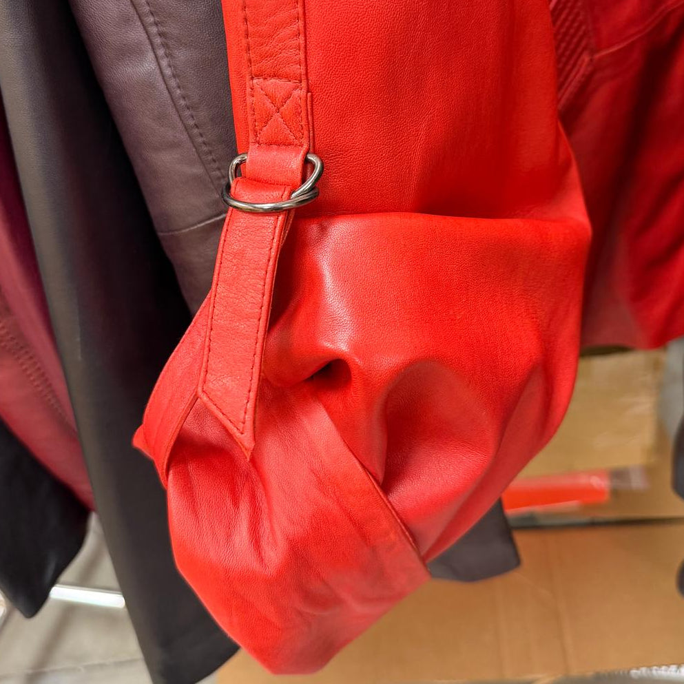 Sporty Women's Lamb Leather Hoodie Jacket