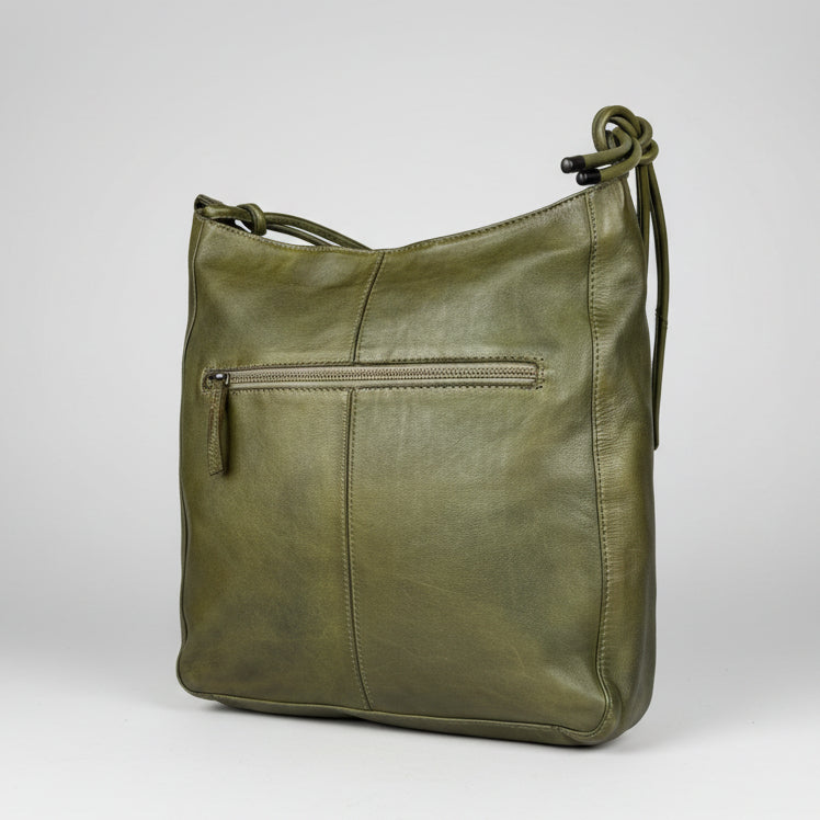 MET Women's Leather Crossbody Bag with Knotted Strap