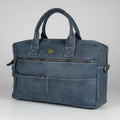 Buffalo Leather Laptop Bag 17". Travel Briefcase with Luggage Sleeve