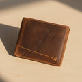Greenwood Leather Men's Bifold Wallet. Premium RFID Protection Wallet with Flip ID Window