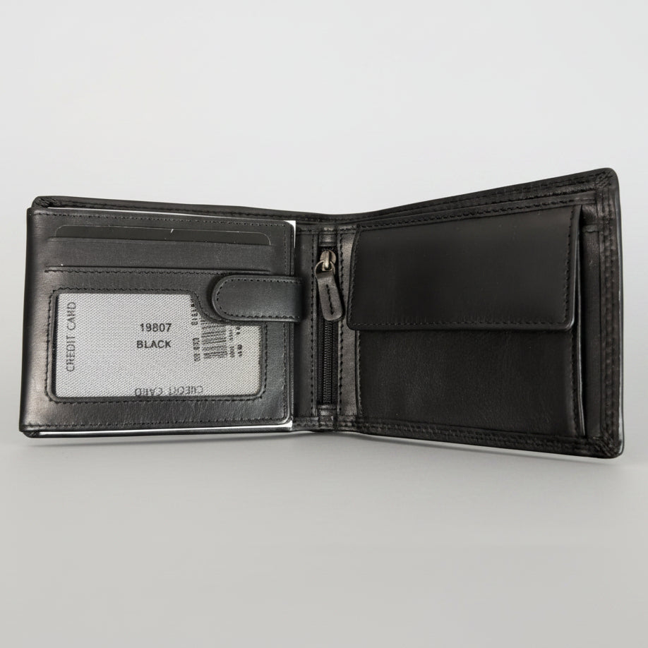 MET Men’s Bi-Fold Flip Coin Wallet