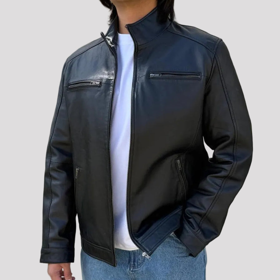 BOL Men's Gen Bomber Lambskin Leather Jacket