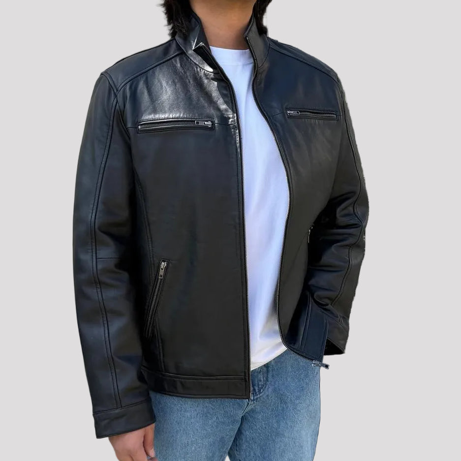BOL Men's Gen Bomber Lambskin Leather Jacket