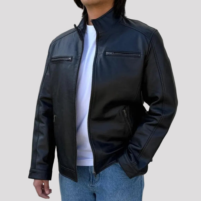 BOL Men's Gen Bomber Lambskin Leather Jacket