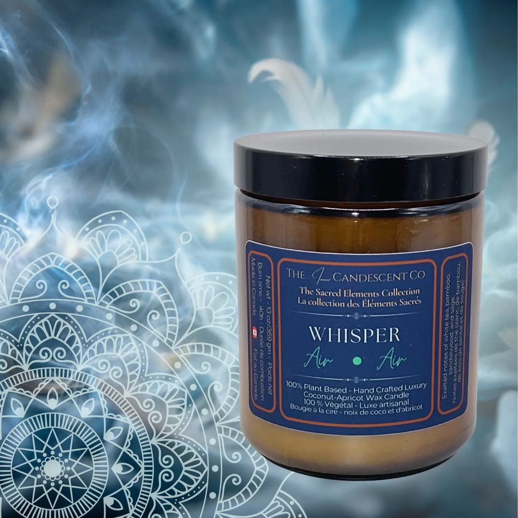 WHISPER — AIR ELEMENT | Fresh airy luxury coconut apricot wax candle