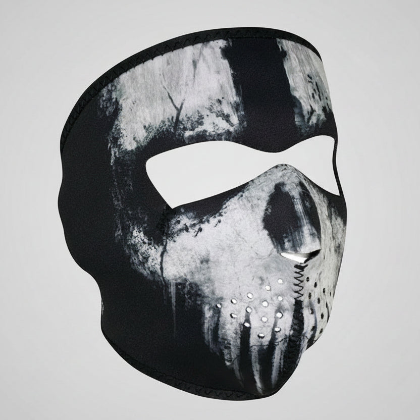 ZANheadgear Full Face Black Skull Neoprene Mask