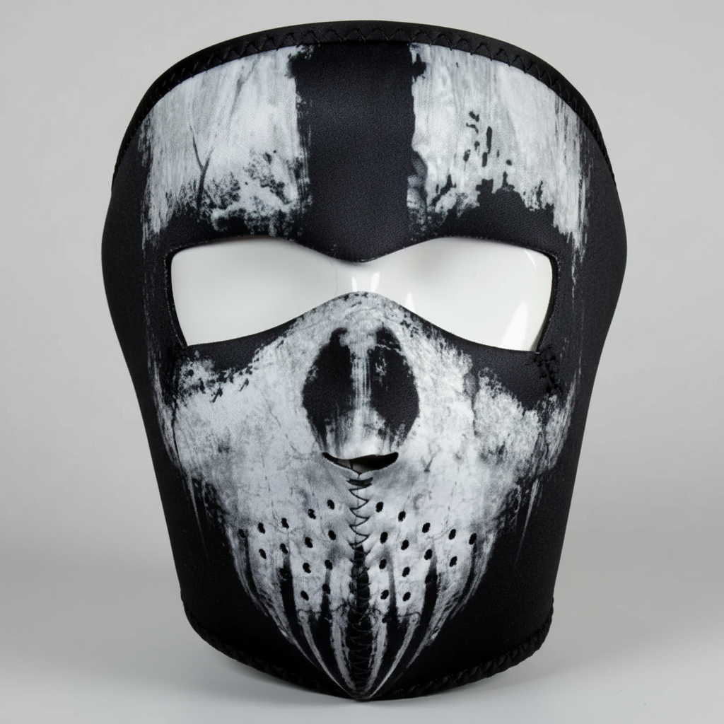 ZANheadgear Full Face Black Skull Neoprene Mask