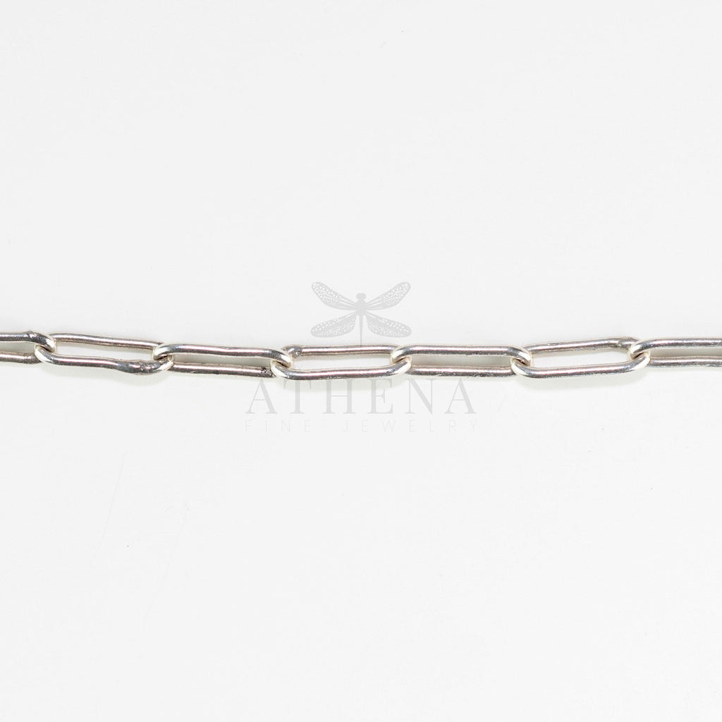 Athena’s Bold Link Anklet – Sterling Silver or 18K Yellow Gold — Handcrafted Paperclip Chain