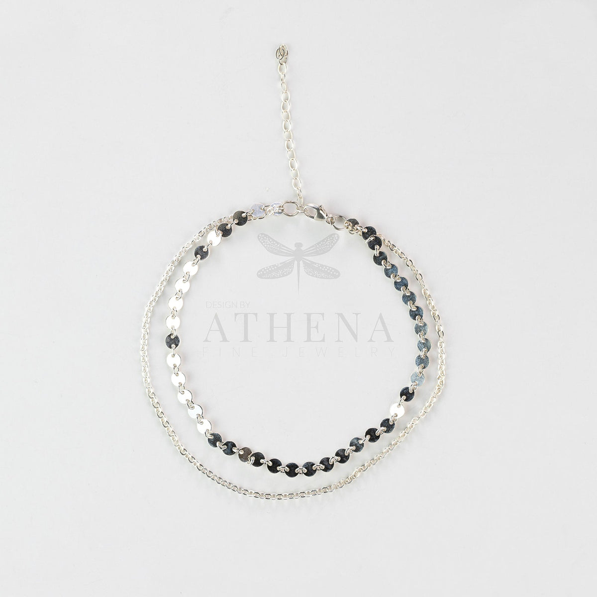 Disc Chain Anklet — Sterling Silver or Gold Fill