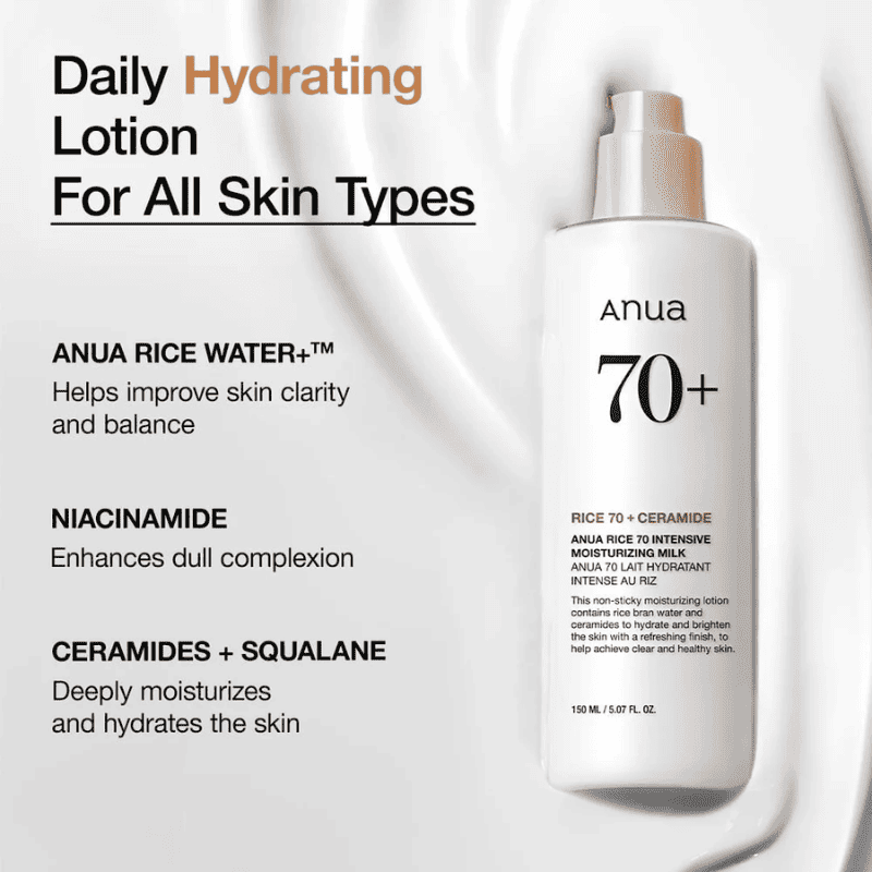 Anua Rice 70 Intensive Moisturizing Milk 150ml