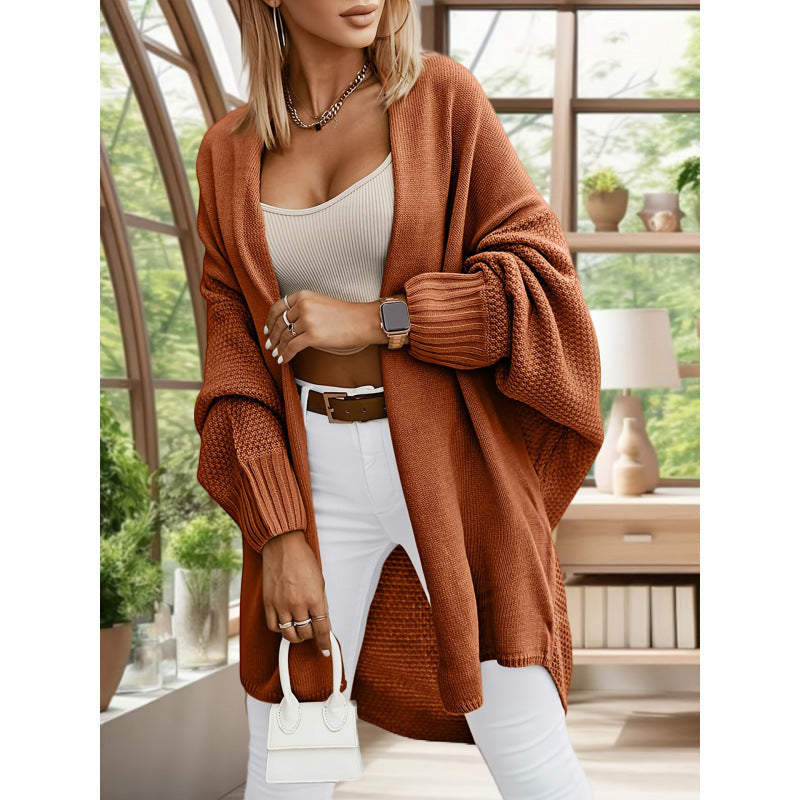 Women’s Long Cardigan Sweater Coat – Solid Color Loose Fit Casual Knit Outerwear