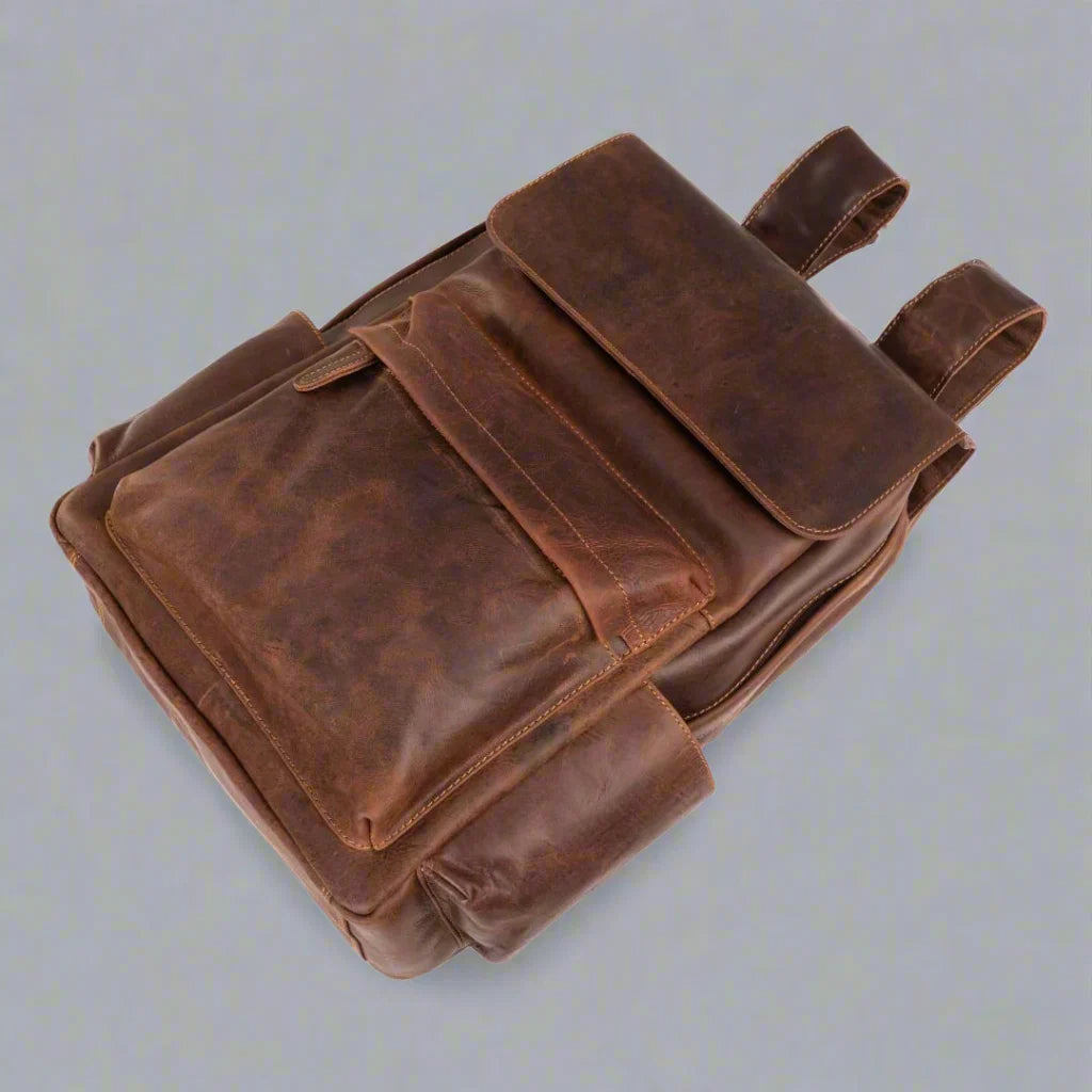 Greenwood Leather Vintage Laptop Backpack