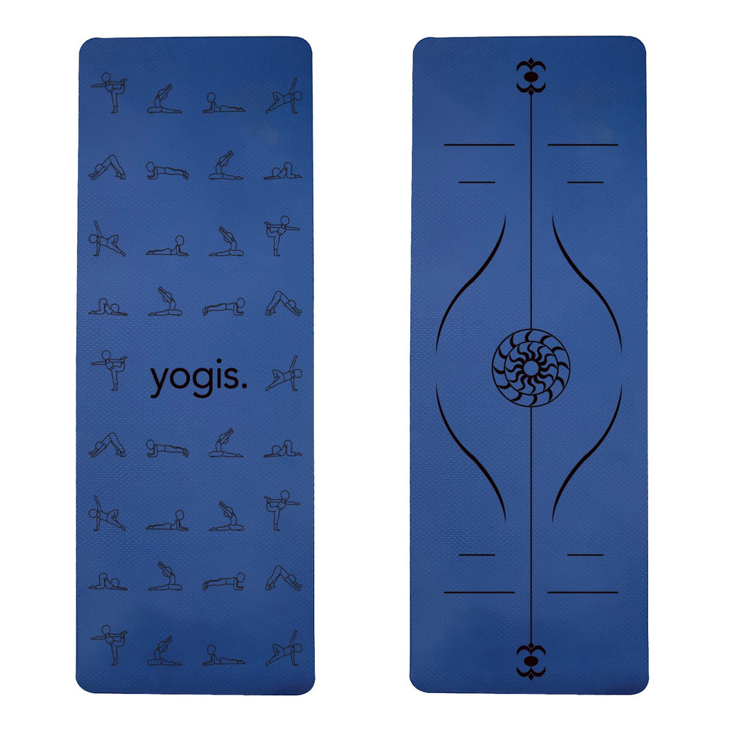 Yoga Mat Posture Line Non-Slip TPE Fitness Mat – Beginner Support &amp; Alignment Guide