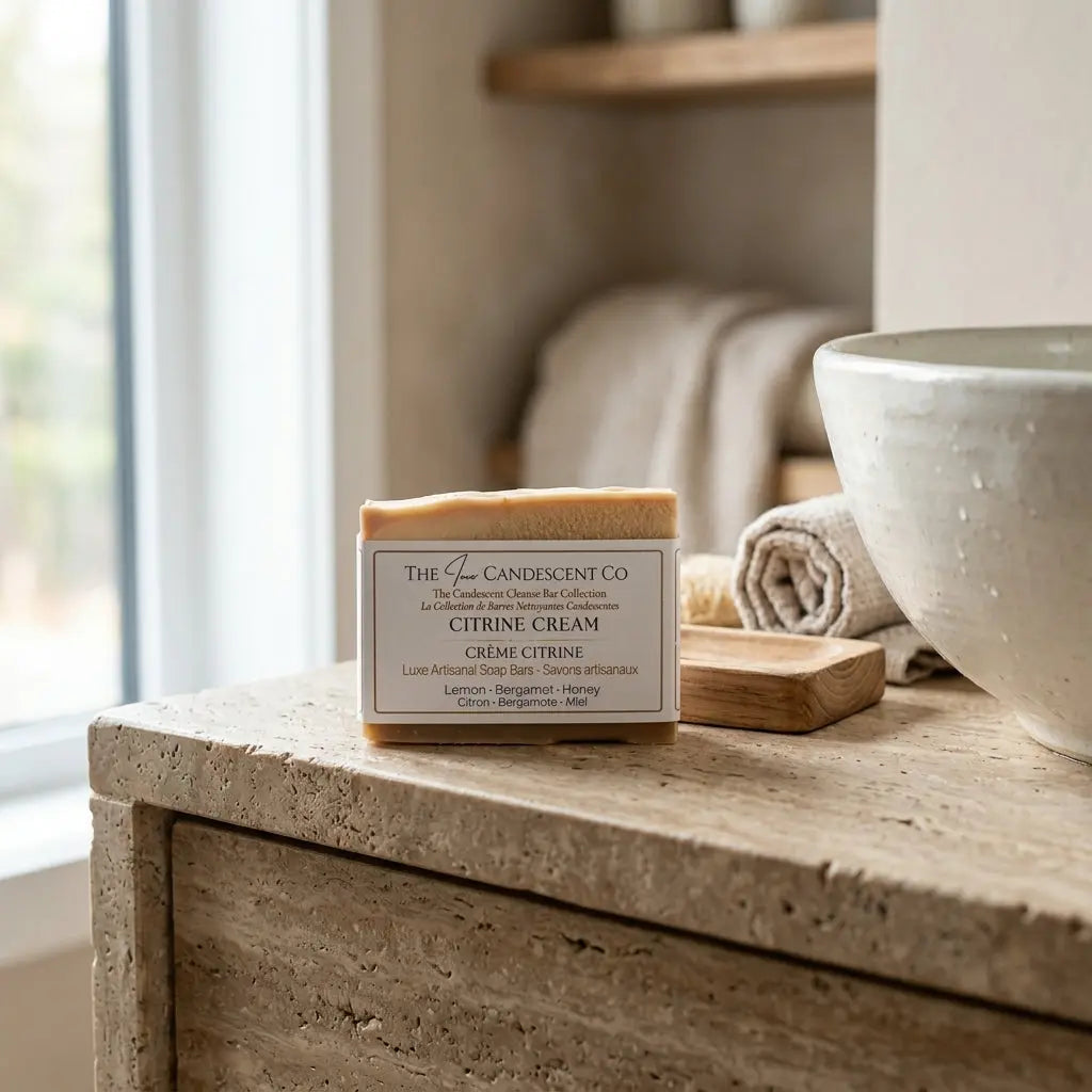 Citrine Cream | Creamy Lemon Citrus Handmade Soap Bar
