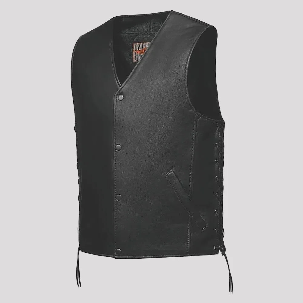 Unik International Men's Laced Side Motorcycle Vest