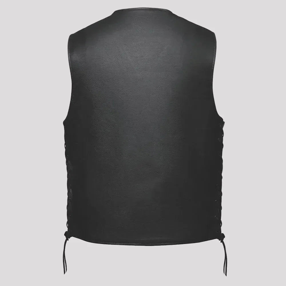 Unik International Men's Laced Side Motorcycle Vest