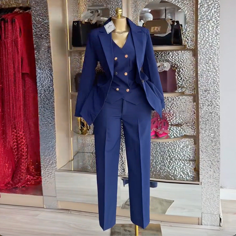 Spring Elegant Women's Solid-Color Three-Piece Set