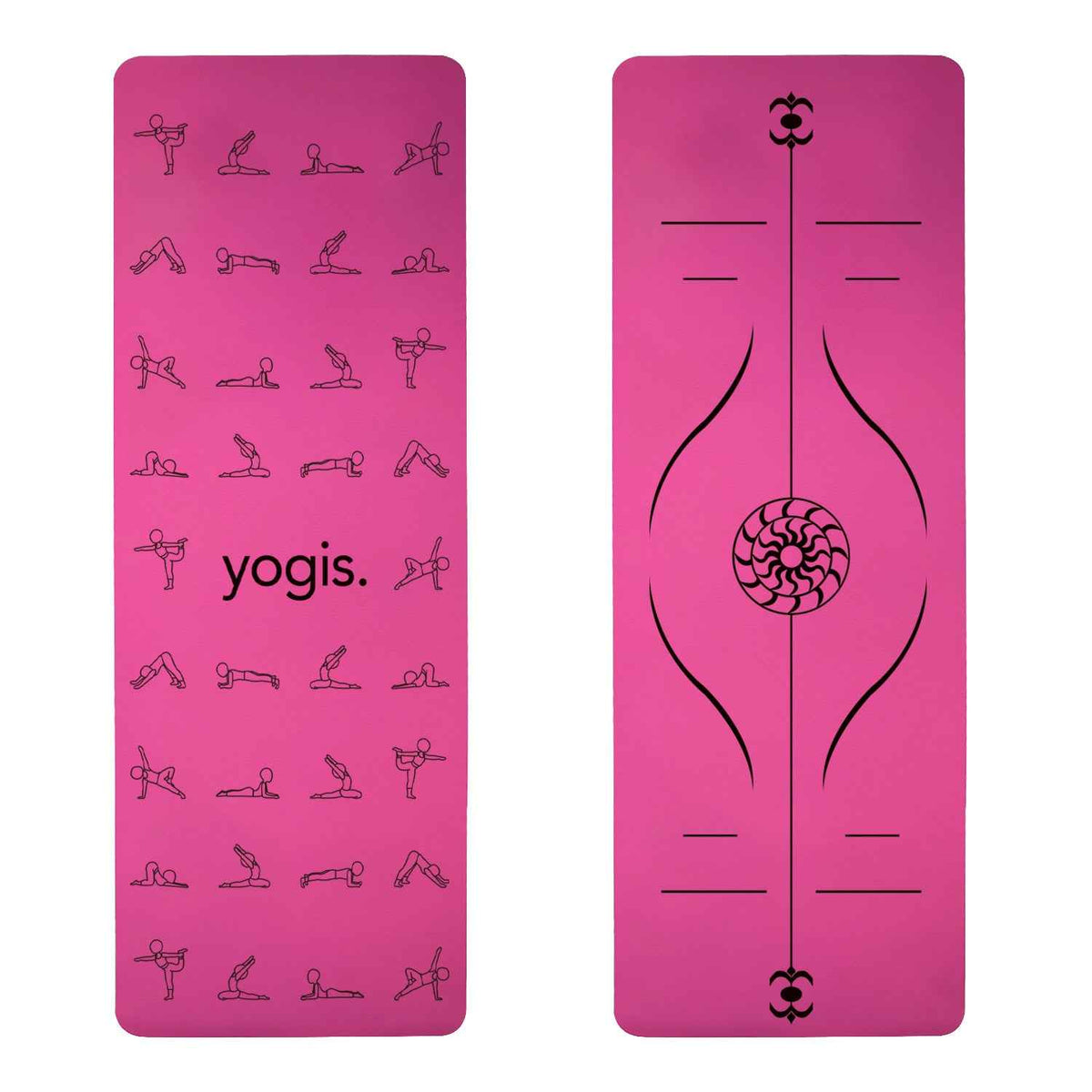 Yoga Mat Posture Line Non-Slip TPE Fitness Mat – Beginner Support &amp; Alignment Guide