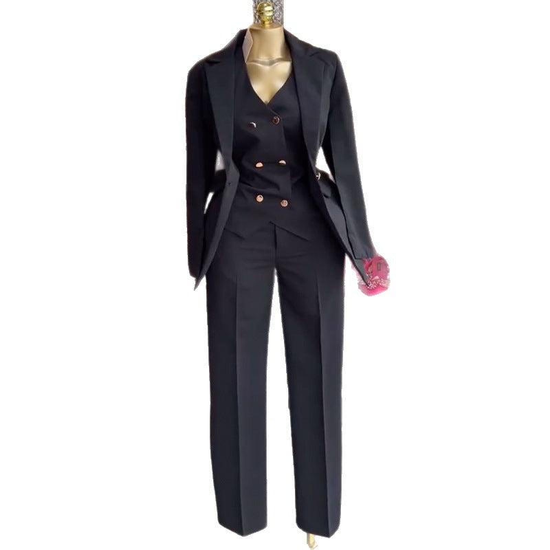 Spring Elegant Women's Solid-Color Three-Piece Set