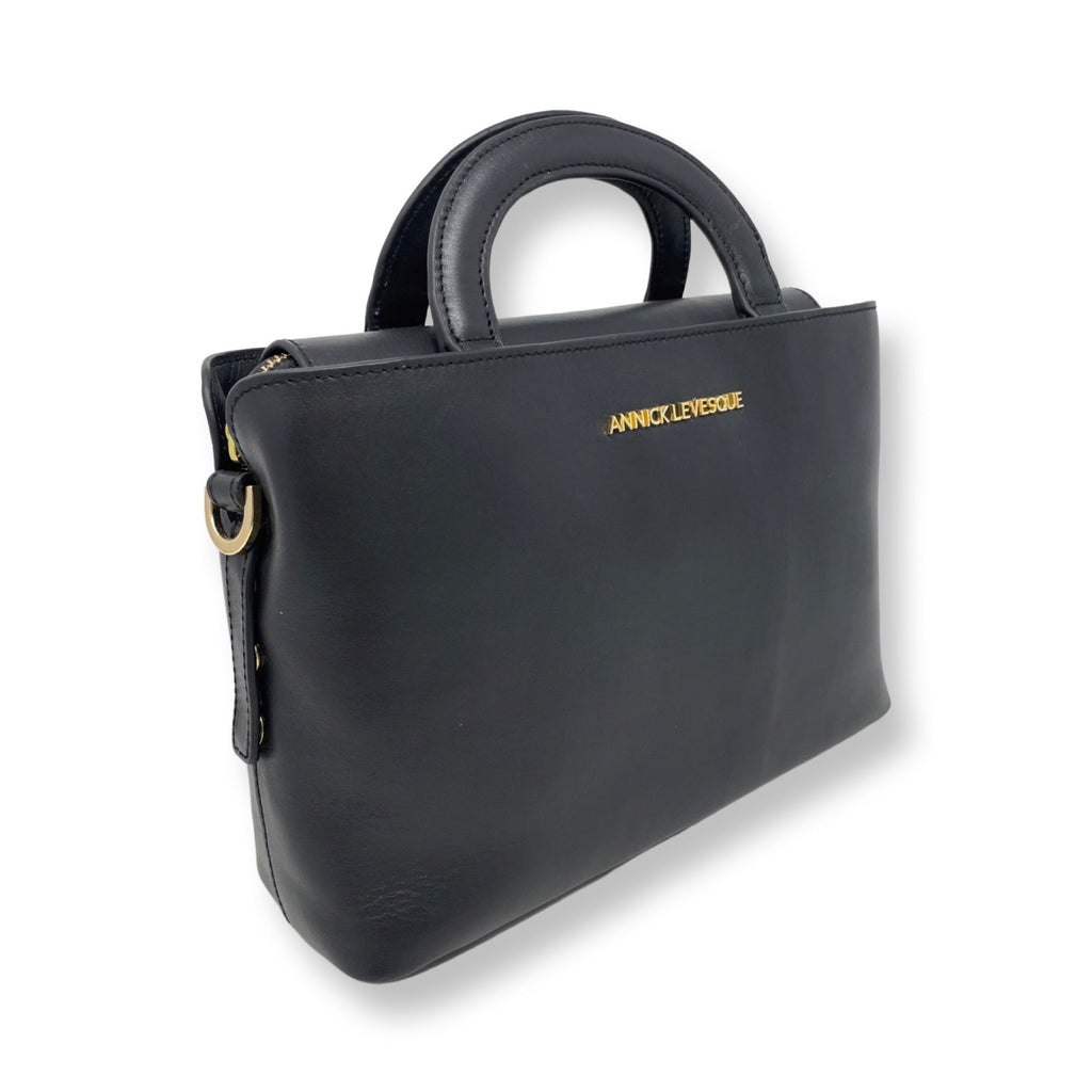 Sac à main deux en un, noir - Clarence Moyen