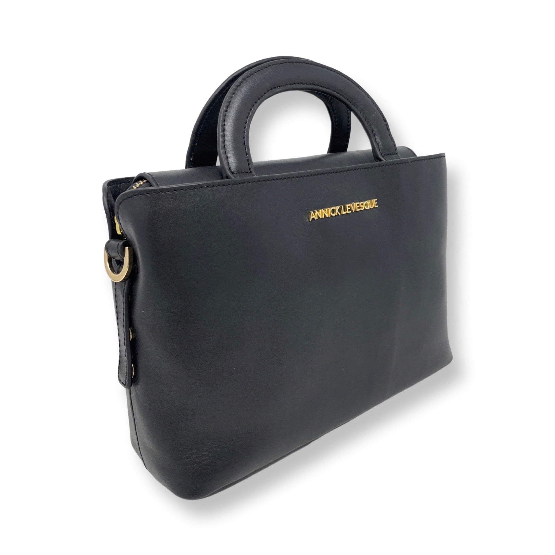 Sac à main deux en un, noir - Clarence Moyen