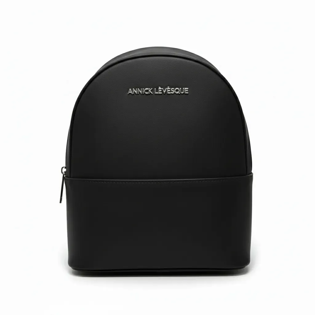 Petit Sac à dos Classique en Cuir noir convertible - Caroline