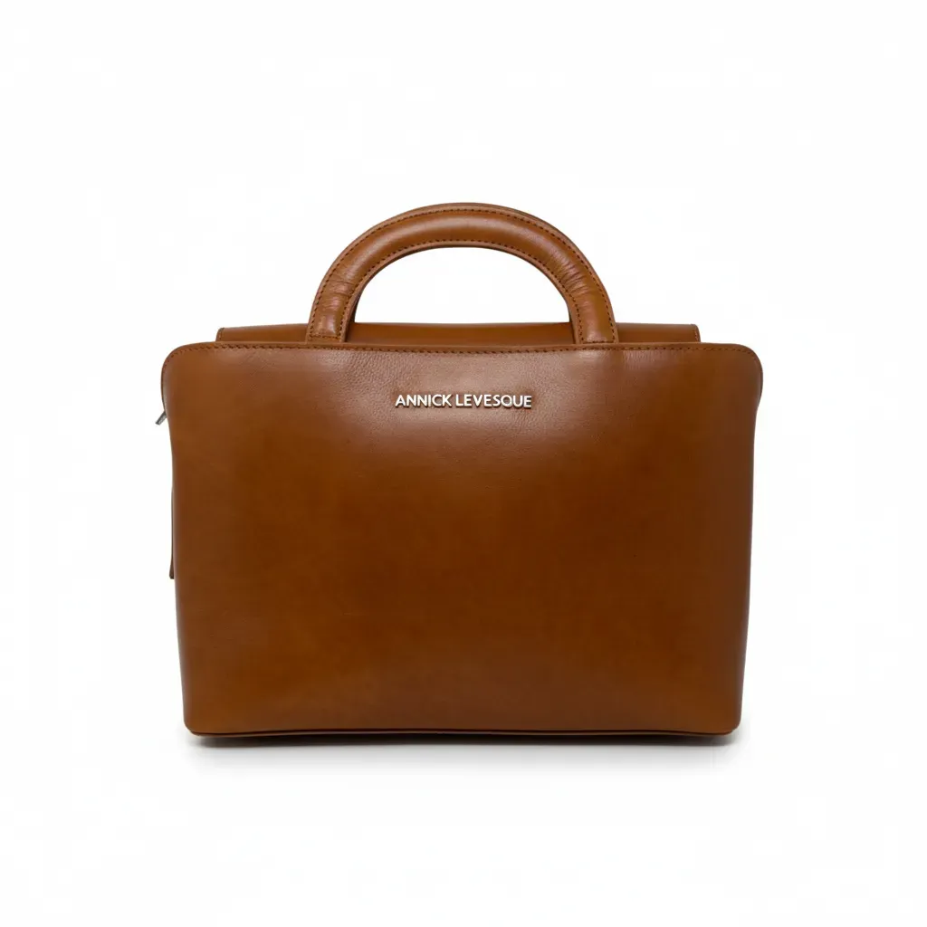 Sac à Main en Cuir Clarence, deux en un, Cognac